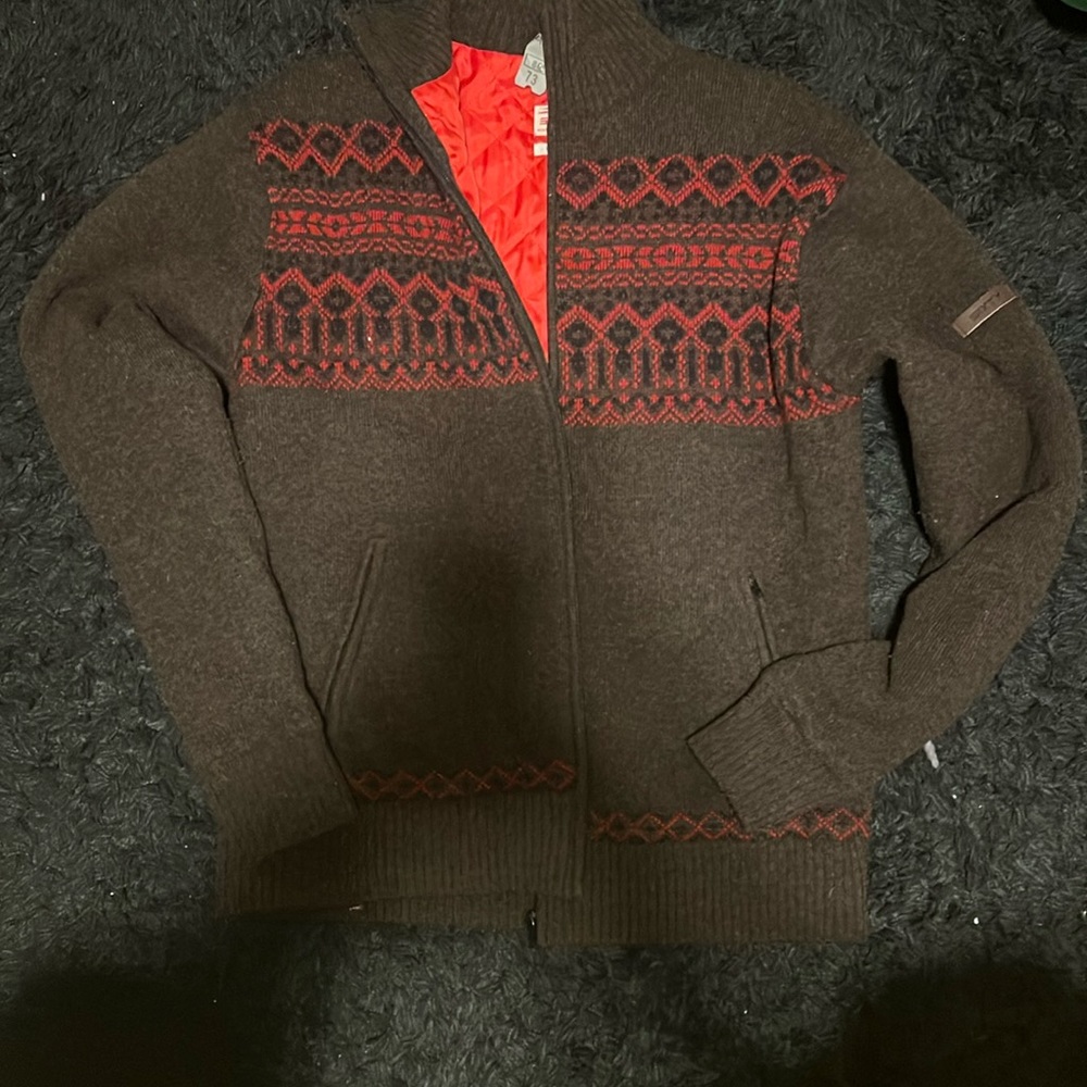 Sixty Lined Sweater Jacket. Size large. European athletic cut.
